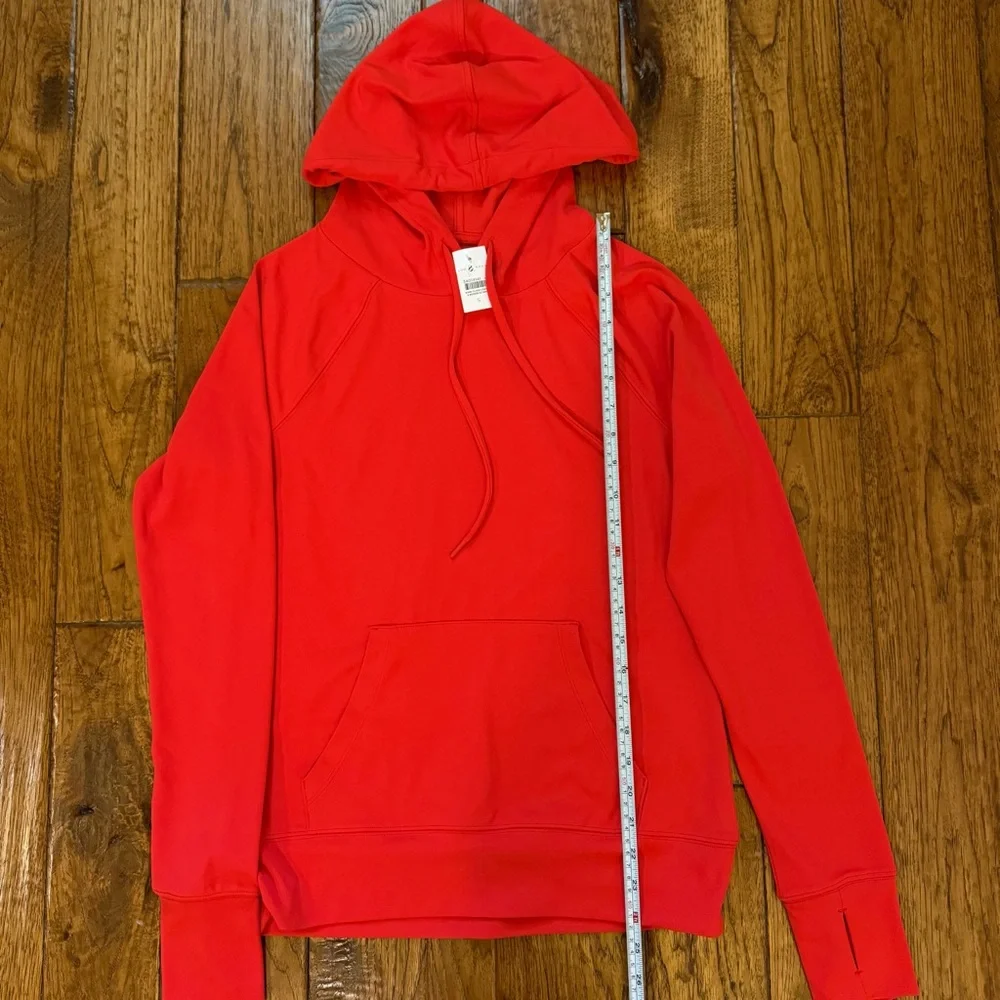 Lou & Grey Red Hoodie Sweatshirt Size Small NWT Thumbholes Athleisure - Picture 4 of 9